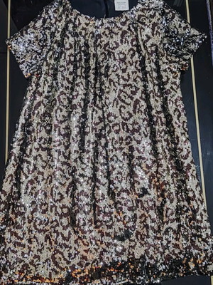 Zara dress like new with sequins, size 122 cm, black and brown