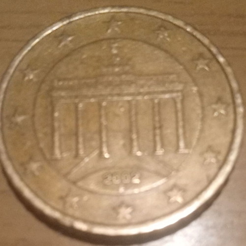 50 cents 2002 used, German mint, condition VF