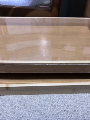 Wooden trays like new, set of two, one closed and one open