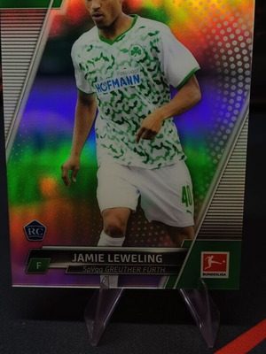 Topps Chrome Bundesliga 2021/22 Jamie Leweling Refractor RC card like new
