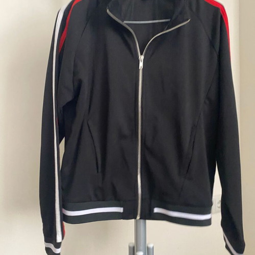 Primark Black Striped Track Jacket Small Like New