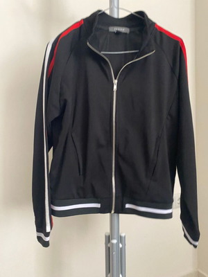 Primark Black Striped Track Jacket Small Like New