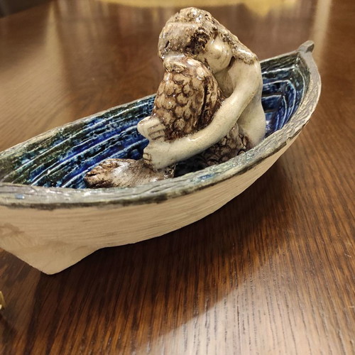 Table ceramic decorative boat new