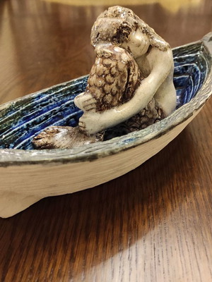 Table ceramic decorative boat new
