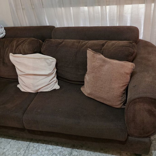 Living room set with double and single sofa and armchair