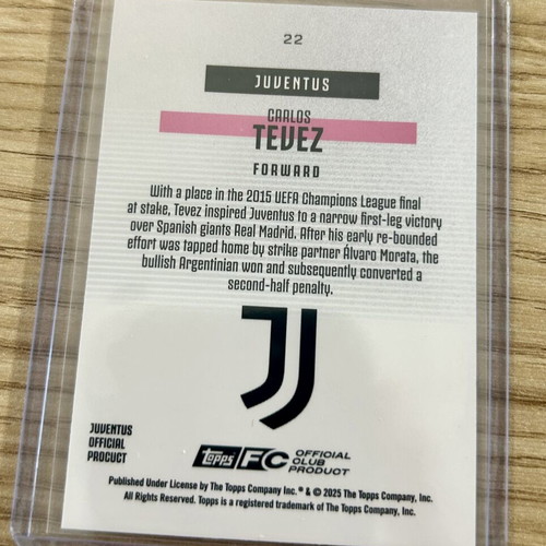 Carlos Tevez Juventus Topps 2025 card