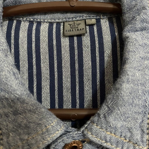 Firetrap cotton shirt like new, gray, size S