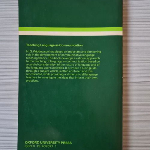 Teaching Language as Communication educational book used in English
