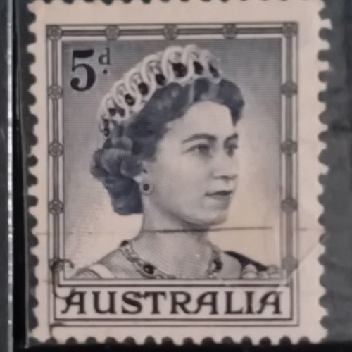Australian Queen Elizabeth II Stamps used, 5d, set of 5