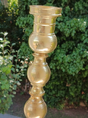 Brass Church Candleholder like new, decorative manual
