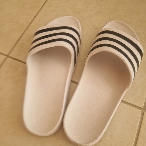 Adidas slippers used, size 43, small for 44