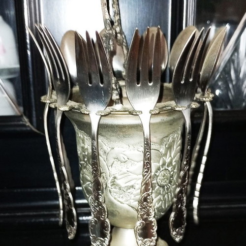 Vintage Rostfrei dessert cutlery set used