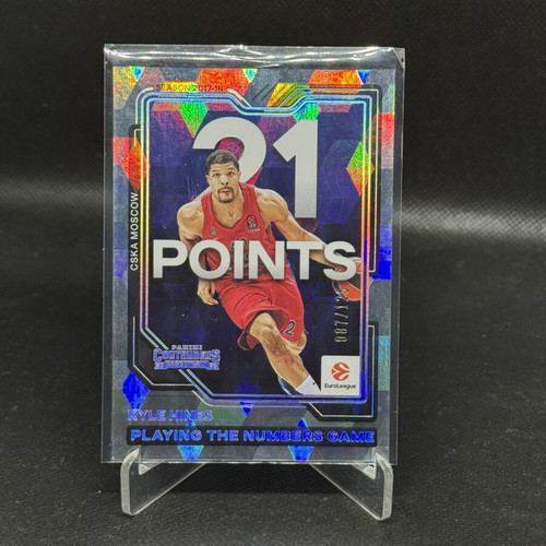 2025-26 Panini EuroLeague Contenders Hines Playing the Numbers Game card like new