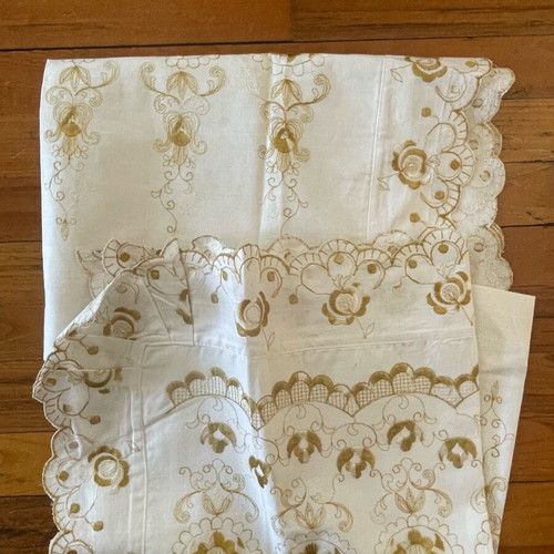 Embroidered pillowcase set for 53 x 42 cm pillows new