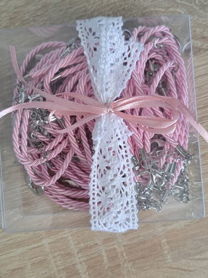 Baptism Martyrika bracelets pack of 35 in pink color new