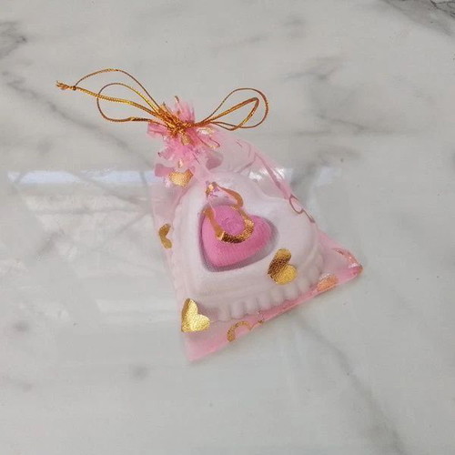 Gypsum hearts 7cm for crafts and wedding favors, pack of 50