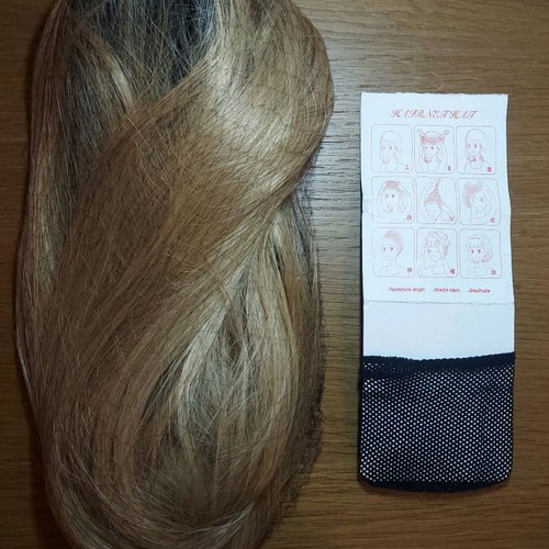 Realistic women's synthetic wig 80 cm long new