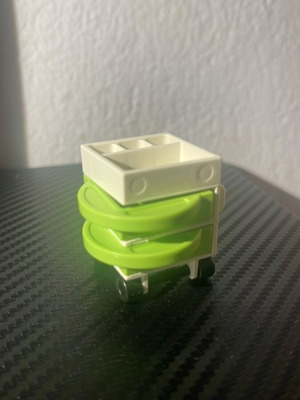 Playmobil trolley like new with two opening compartments white green