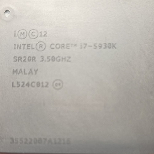 Intel Core i7 5930K Processor like new, Socket LGA 2011-v3