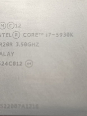 Intel Core i7 5930K Processor like new, Socket LGA 2011-v3