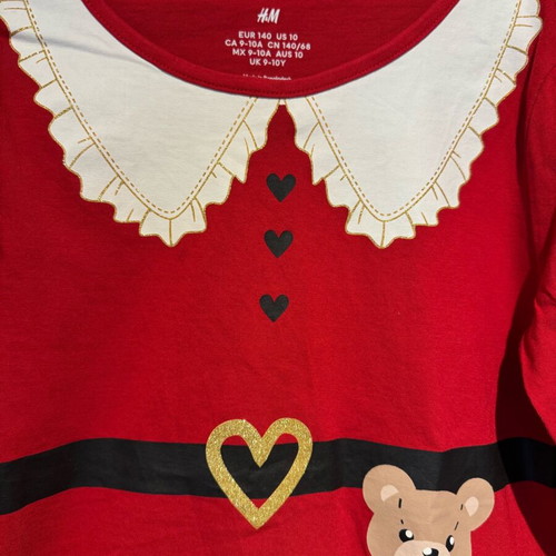 Christmas T-shirt set H&M like new, sizes 134 and 140 cm