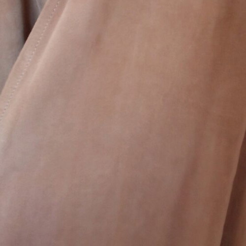 Zara lightweight jacket with leather look asymmetrical like new, brown