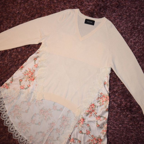 Simone Rocha top asymmetrical, like new, silk/wool, size M