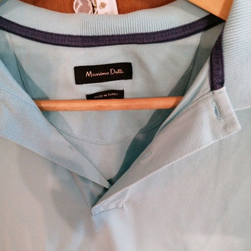 Massimo Dutti polo used, turquoise, size large