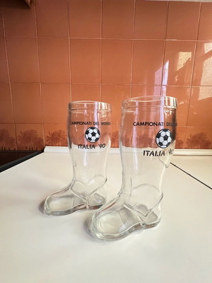 Collectible glasses like new, boot-shaped, set of 2