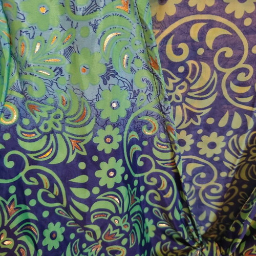Zara colorful silk skirt and versatile top set
