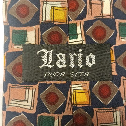 Dario silk tie like new, multicolored with geometric shapes