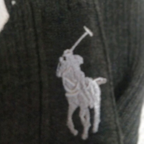 Men's cardigan new, size large, black and gray