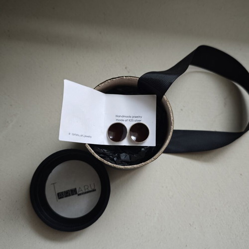 Silver earrings, 1.6 cm diameter, 925 silver