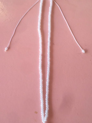 Necklace with shell new, white