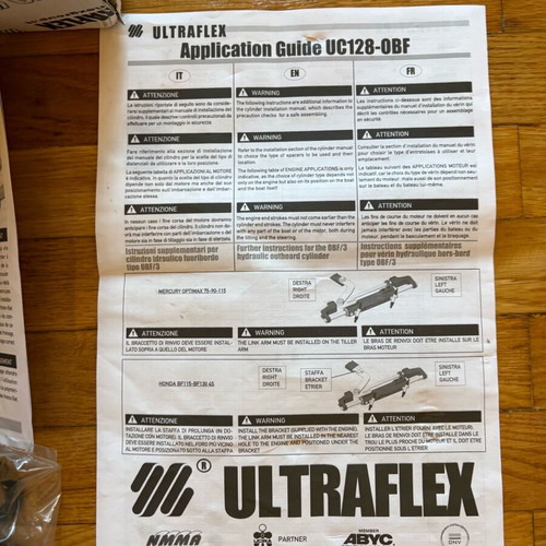 Untraflex hydraulic steering up to 300 hp new