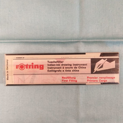 Rotring isographs and rapidographs used, pack of 8 with ink and lubricant