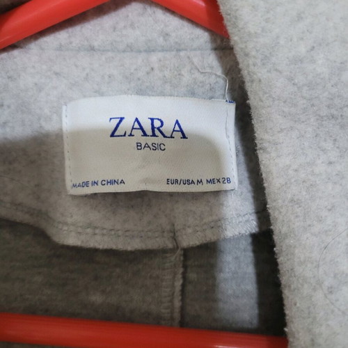 Open gray coat jacket used, size M