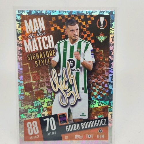Guido Rodriguez Man of the Match collectible card like new