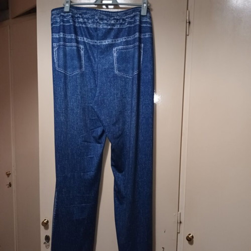 Non Denim Pants like new, 5XL, dark blue with fake pockets