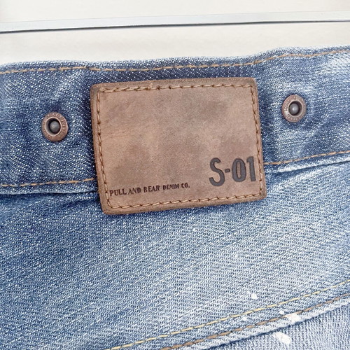 Pull & Bear Jean pant used with rips, blue, EUR 44