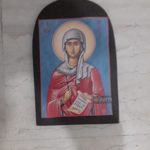 Wooden handmade religious icon new, 27×17 cm, decoupage