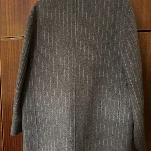 Massimo Dutti wool blend jacket new, grey with subtle stripe