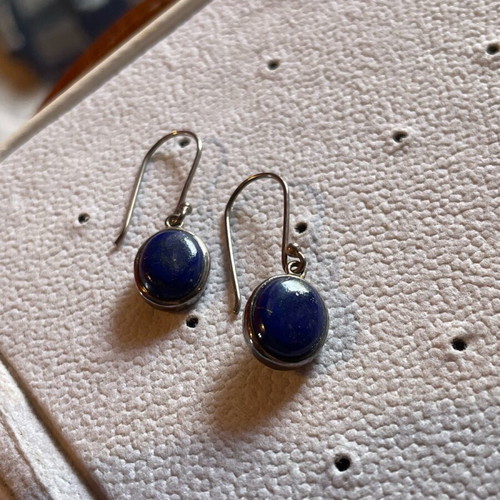 Handmade silver earrings Lapis lazuli like new