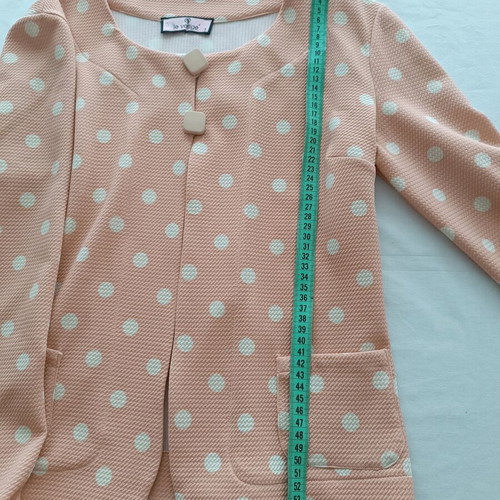 Le Vertige polka dot peach cardigan like new, size S