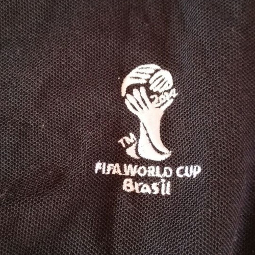 Fifa World Cup 2014 men's black polo shirt Belgium new