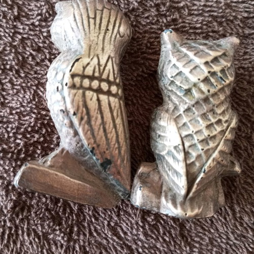 Brass owls like new, set of 2 pieces