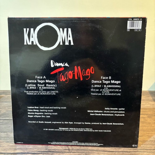 Kaoma 1954 vinyl record used, electronic music