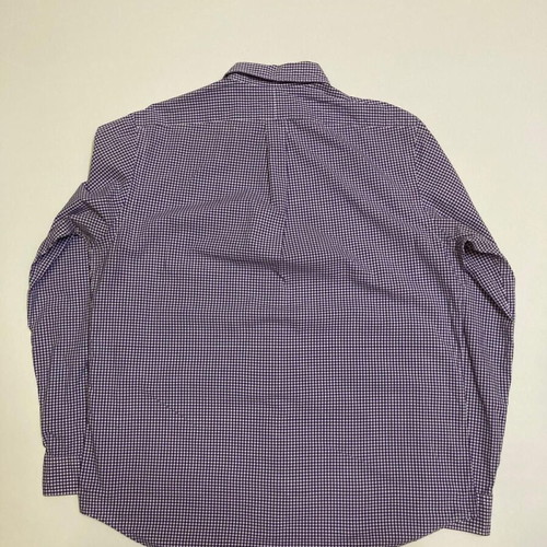 Ralph Lauren Oxford shirt L, purple and white checked, orange pony