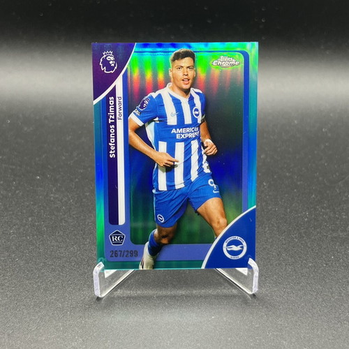 2025-26 Topps EPL Stefanos Tzimas RC Green Aqua card /299