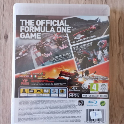 F1 2011 PlayStation 3 game used in good condition
